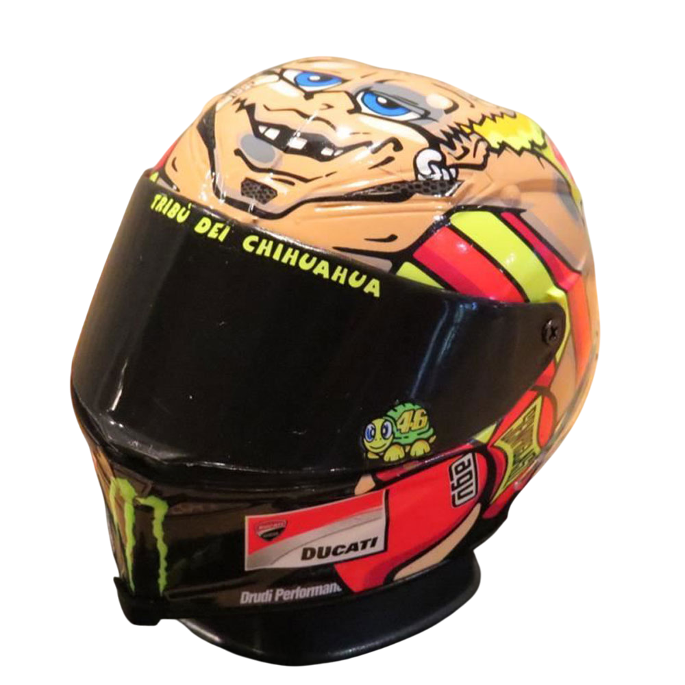 valentino Rossi VR46 Replica 1:5 Scale Mini Helmet Misano 2012
