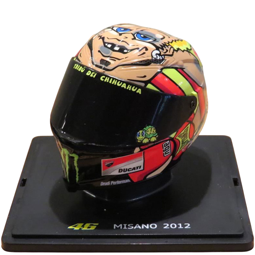 valentino Rossi VR46 Replica 1:5 Scale Mini Helmet Misano 2012