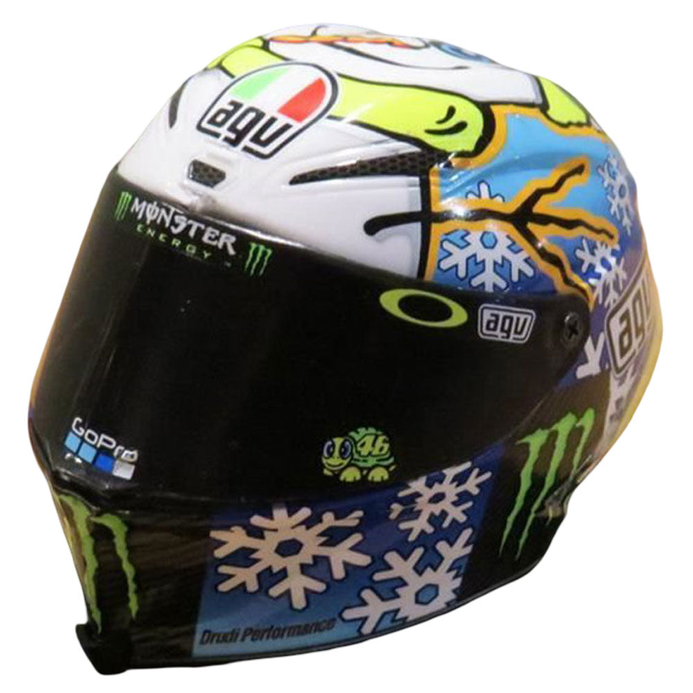 Valentino Rossi VR46 Replica 1:5 Scale Mini Helmet Winter Test 2016