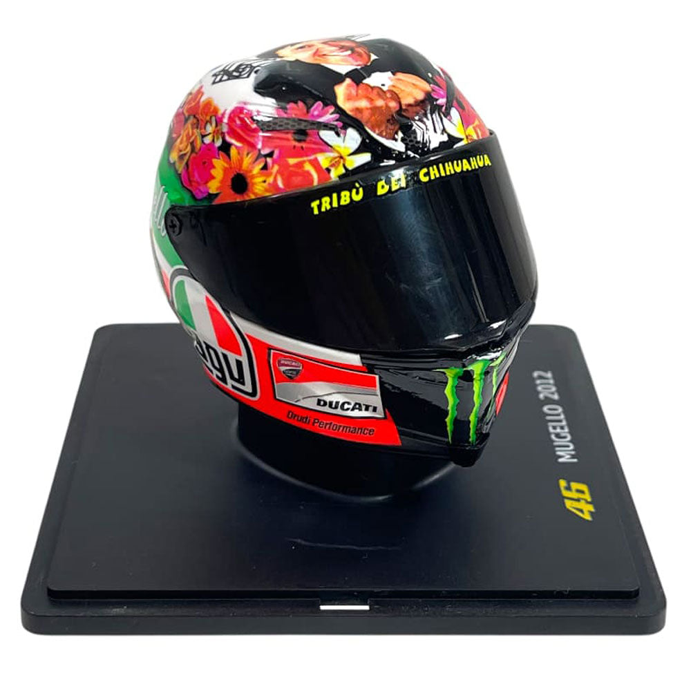 Valentino Rossi VR46 Replica 1:5 Scale Mini Helmet Mugello 2012