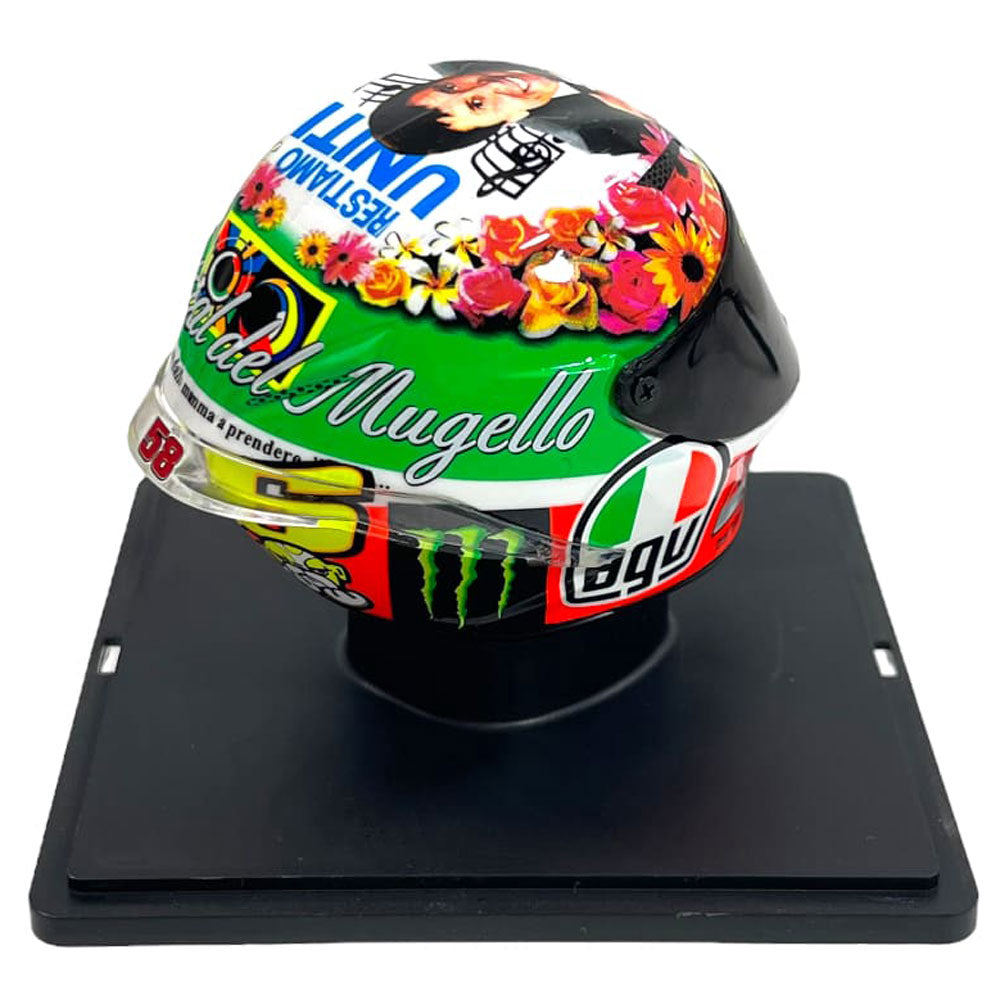 Valentino Rossi VR46 Replica 1:5 Scale Mini Helmet Mugello 2012
