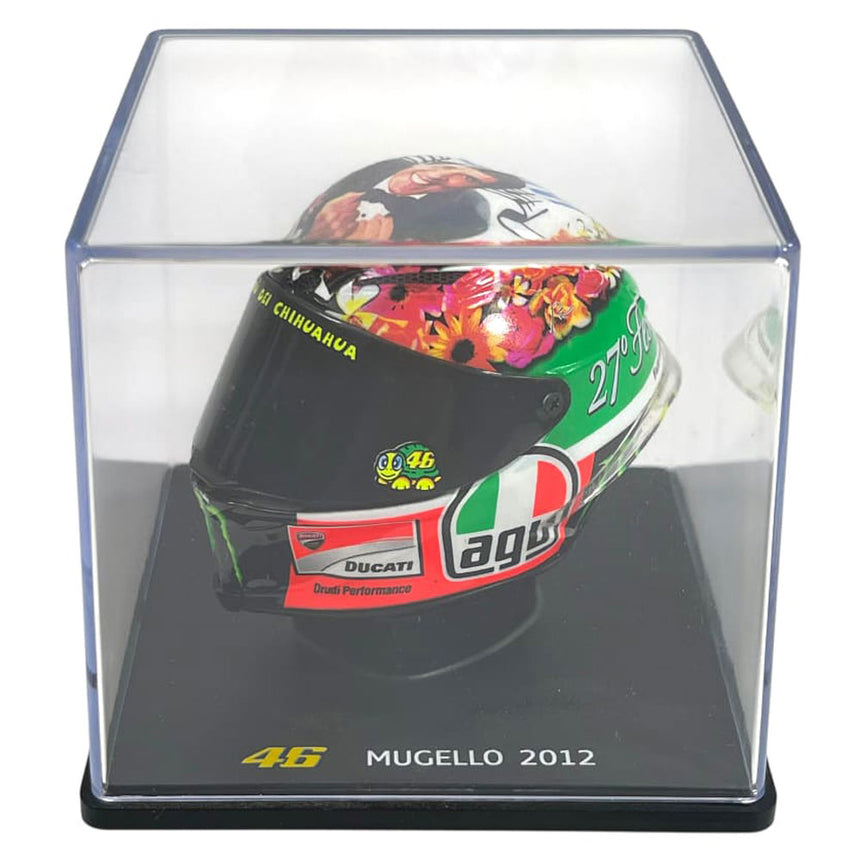 Valentino Rossi VR46 Replica 1:5 Scale Mini Helmet Mugello 2012