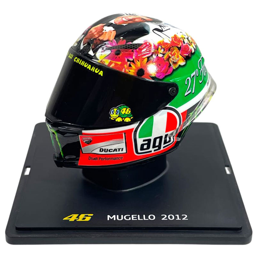 Valentino Rossi VR46 Replica 1:5 Scale Mini Helmet Mugello 2012