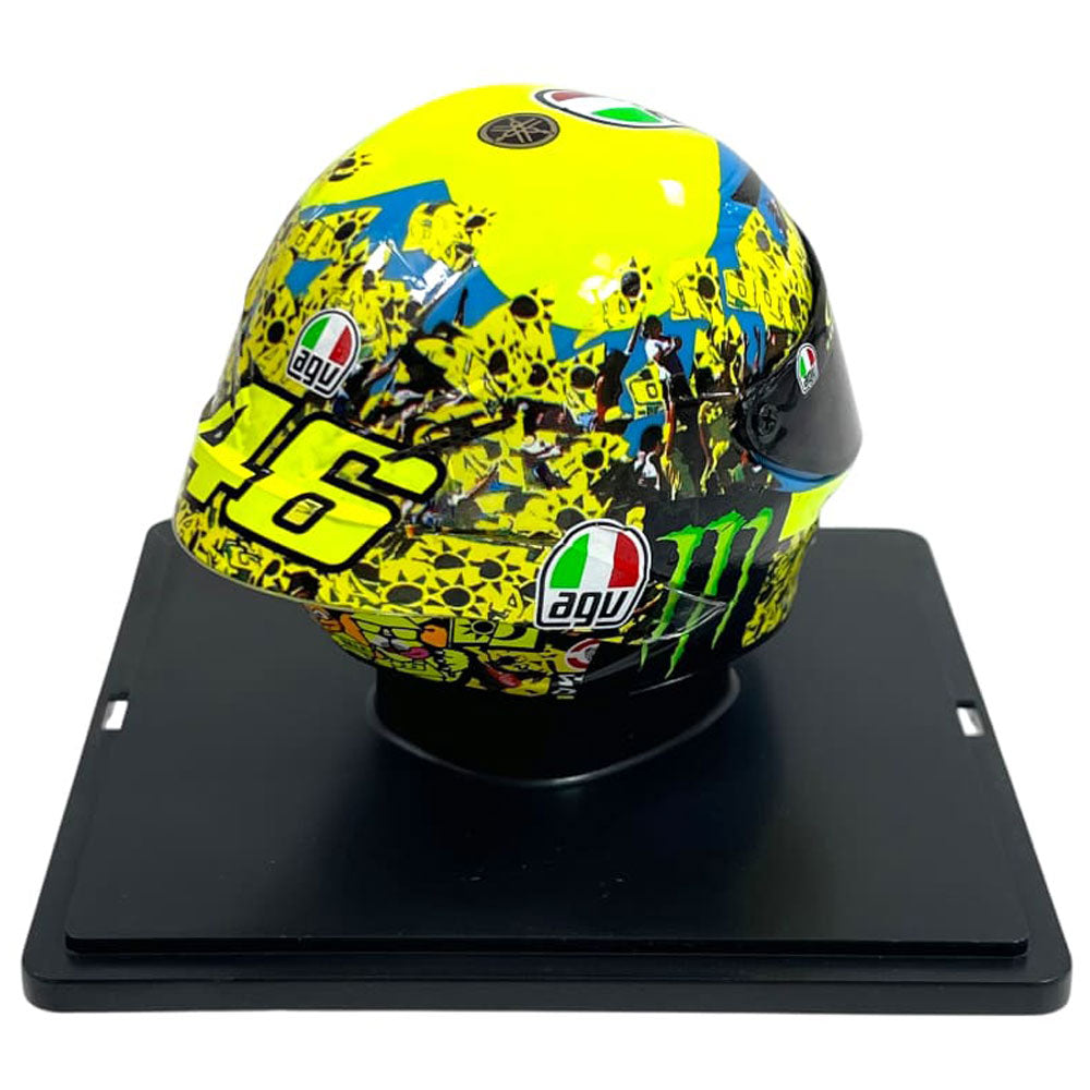 Valentino Rossi VR46 Replica 1:5 Scale Mini Helmet Misano Race 2 2021