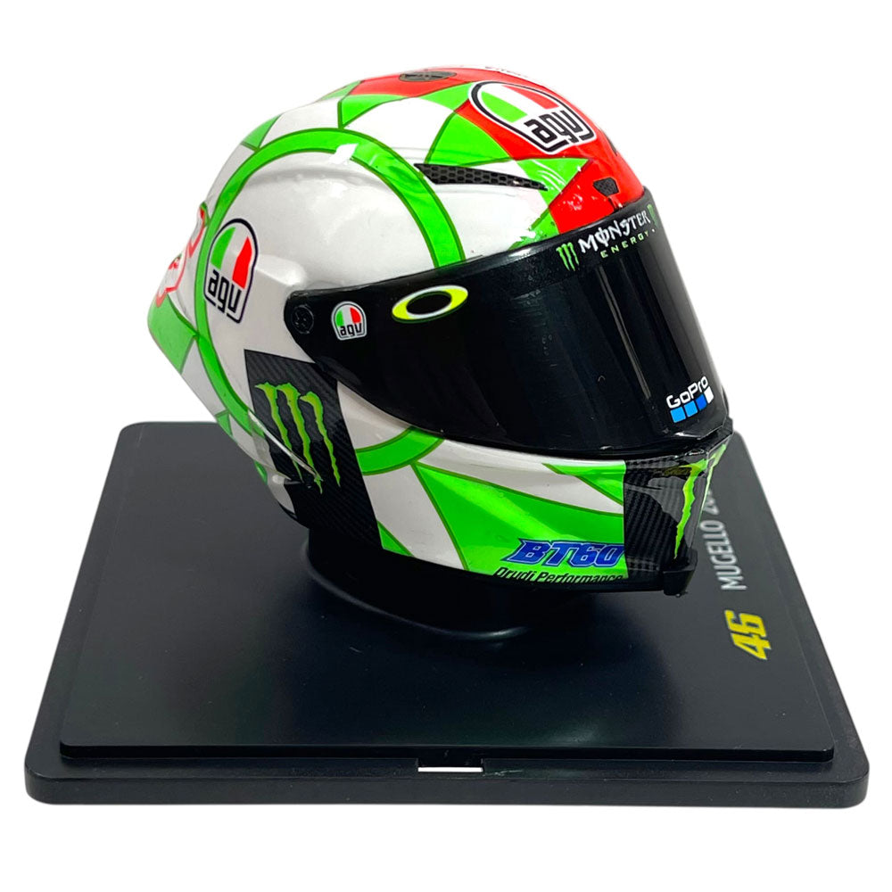 Valentino Rossi VR46 Replica 1:5 Scale Mini Helmet Mugello 2018