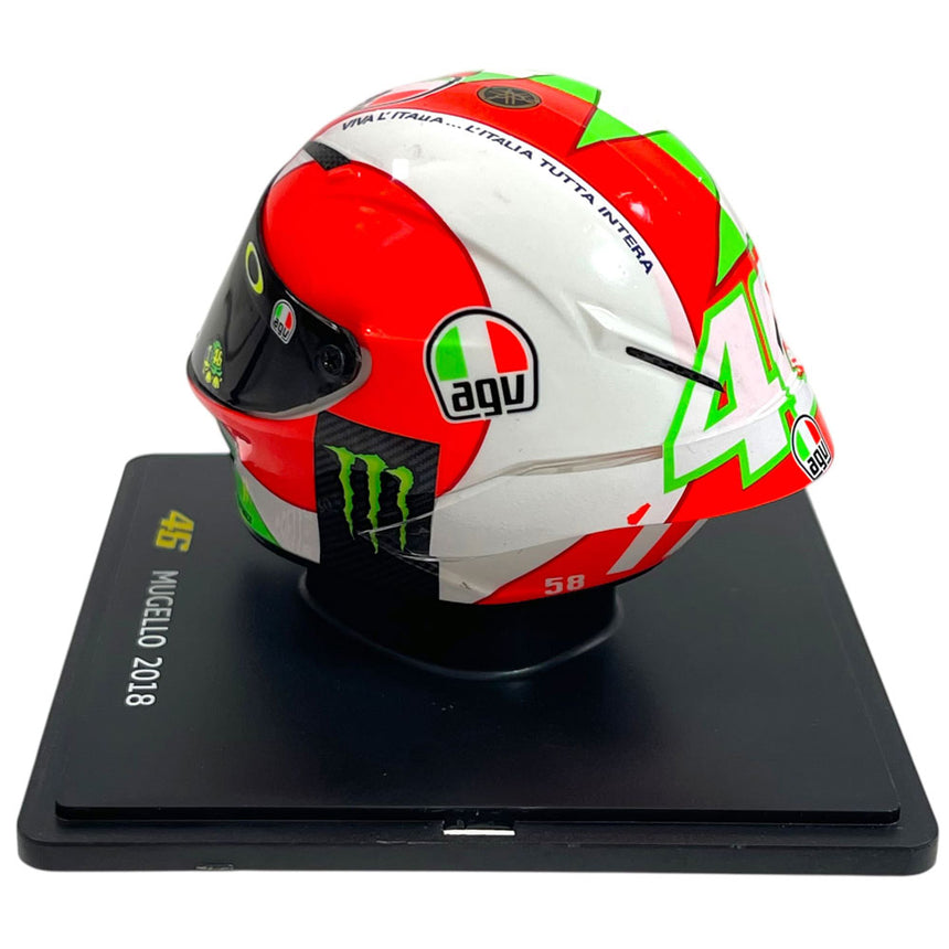 Valentino Rossi VR46 Replica 1:5 Scale Mini Helmet Mugello 2018