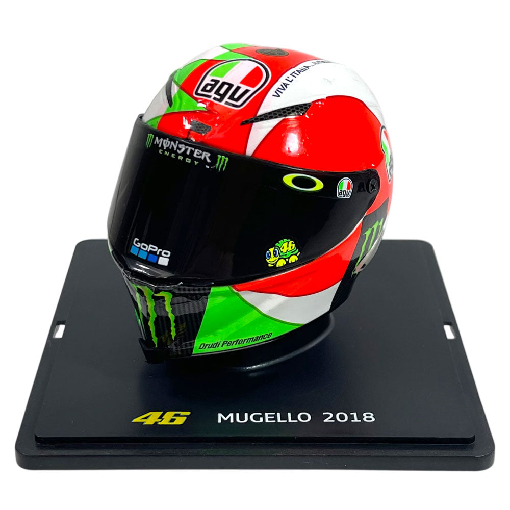 Valentino Rossi VR46 Replica 1:5 Scale Mini Helmet Mugello 2018