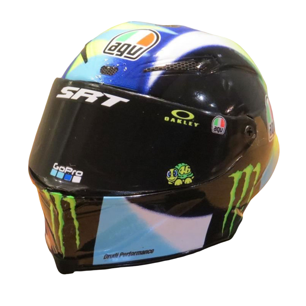 Valentino Rossi VR46 Replica 1:5 Scale Mini Helmet Season 2021