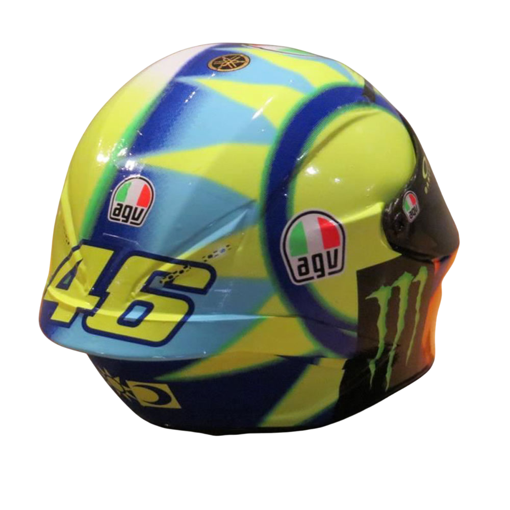 Valentino Rossi VR46 Replica 1:5 Scale Mini Helmet Season 2021