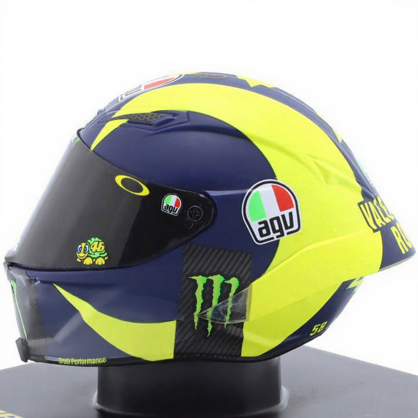 Valentino Rossi VR46 Replica 1:5 Scale Mini Helmet Season 2019