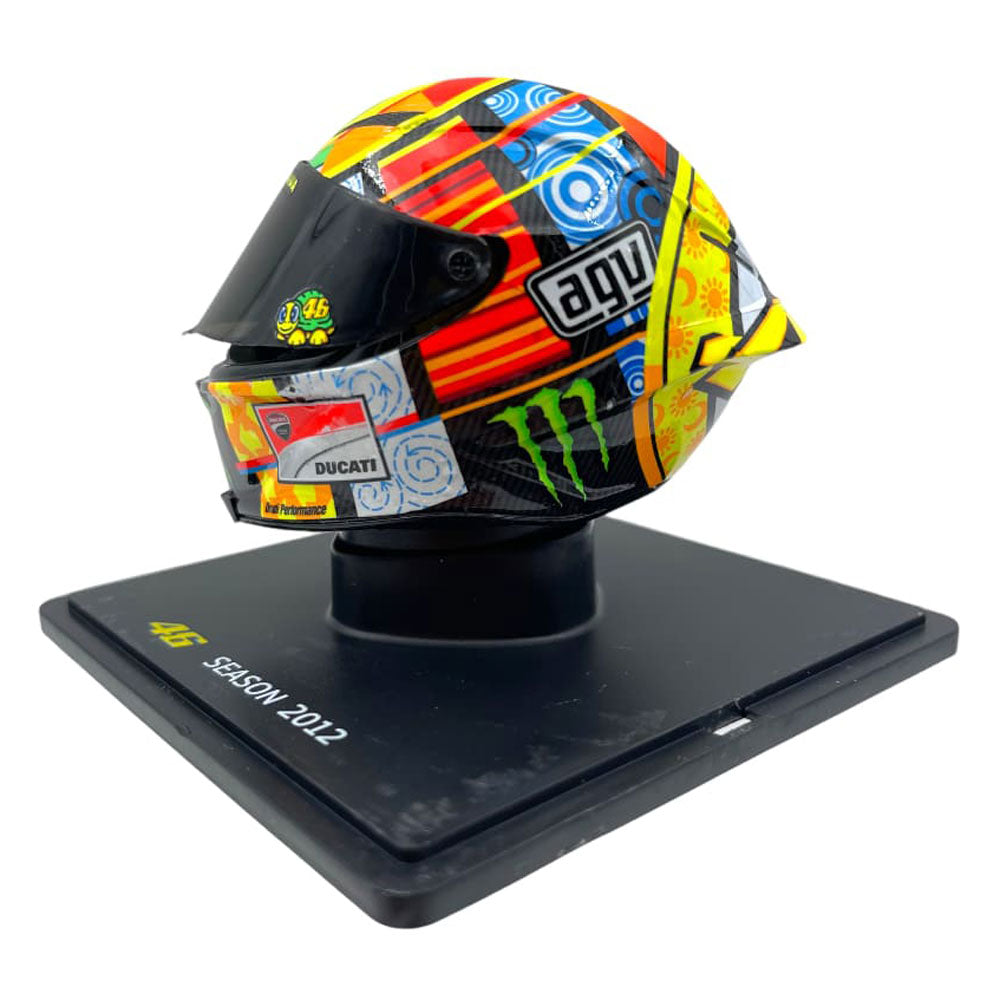 Valentino Rossi VR46 Replica 1:5 Scale Mini Helmet Season 2012