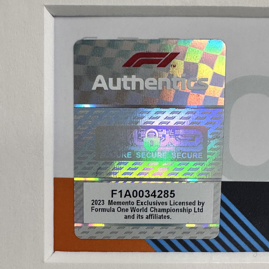 Oscar Piastri Signed Official McLaren 2023 Race Suit In Display Frame