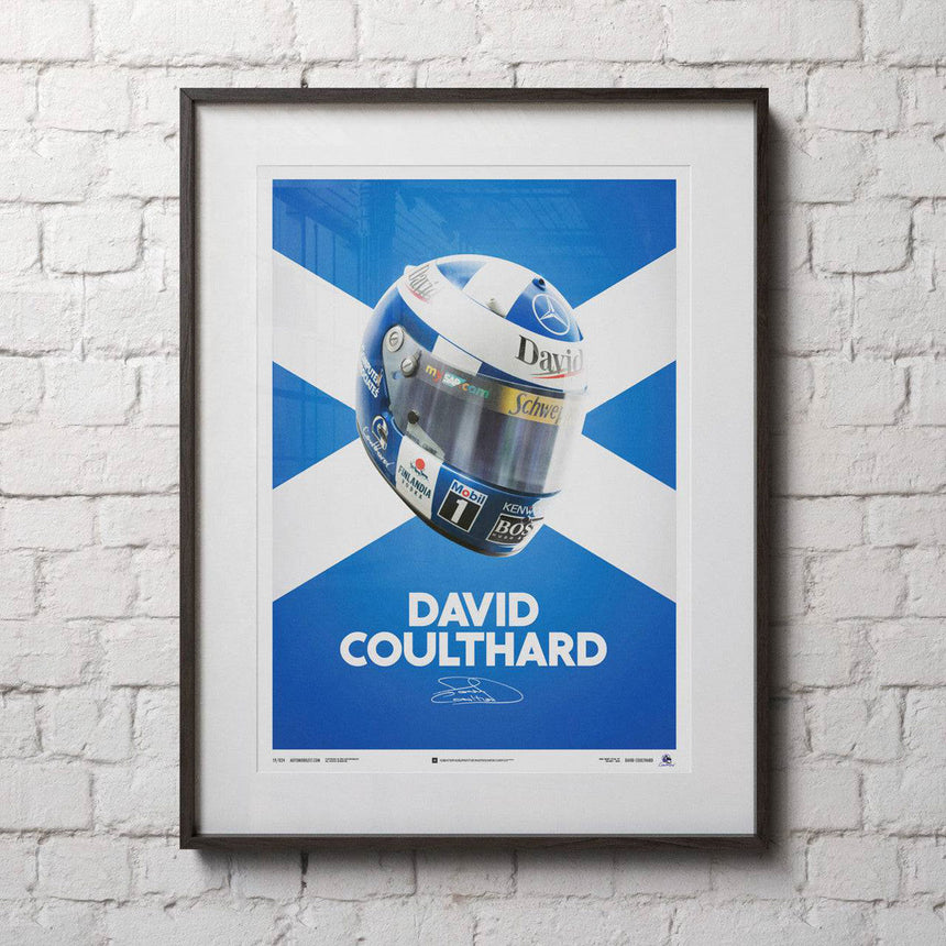 Automobilist David Coulthard 2000 Scottish Flag Helmet Print Poster