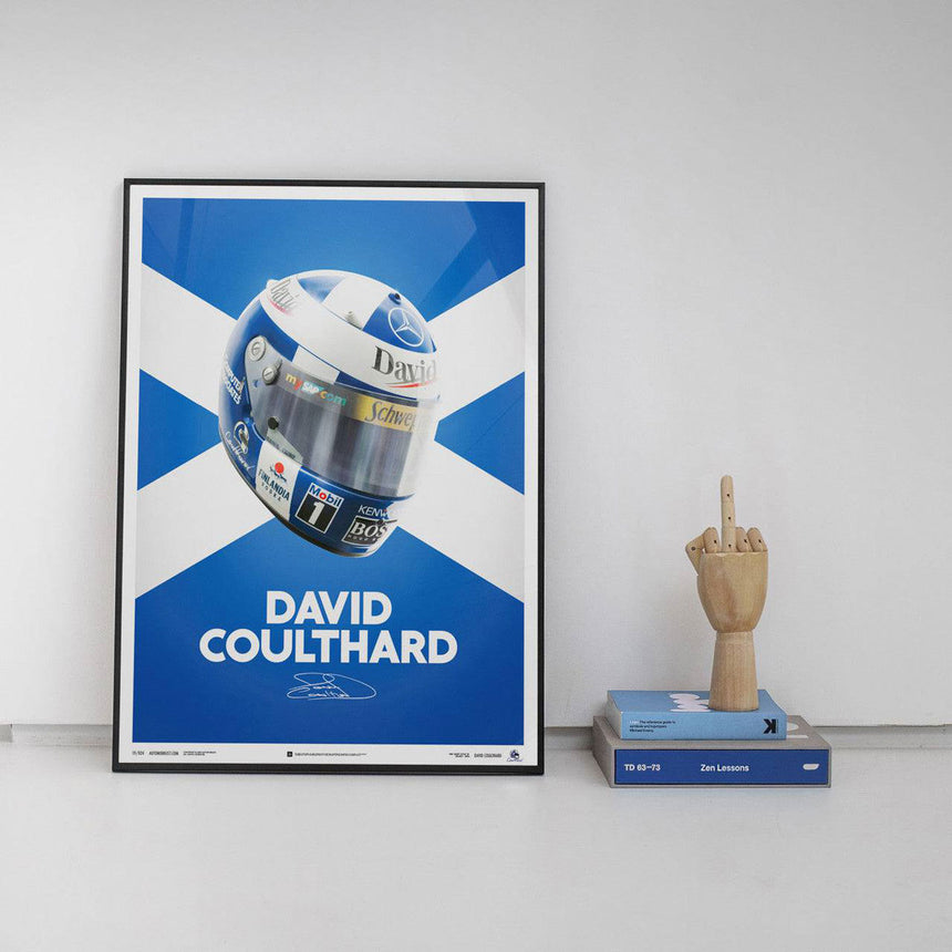 Automobilist David Coulthard 2000 Scottish Flag Helmet Print Poster