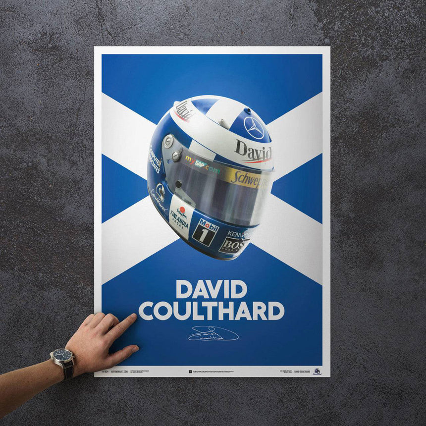 Automobilist David Coulthard 2000 Scottish Flag Helmet Print Poster