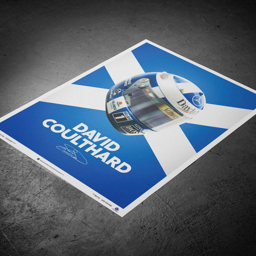 Automobilist David Coulthard 2000 Scottish Flag Helmet Print Poster
