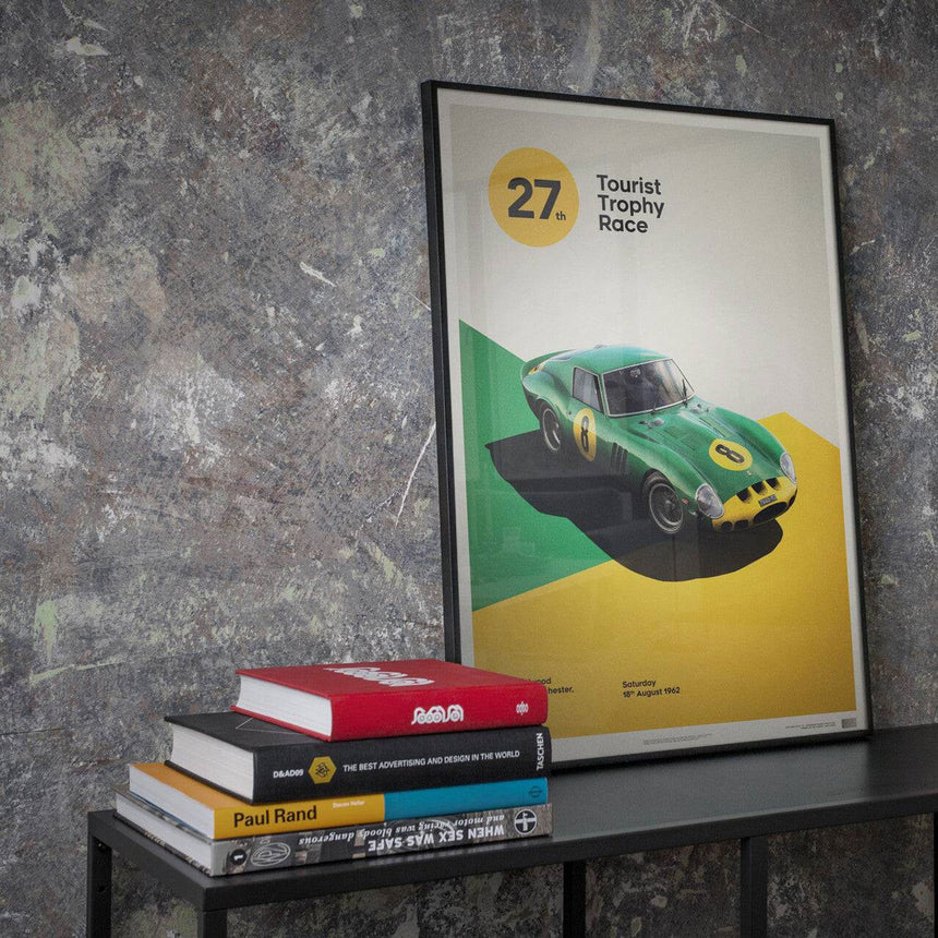 Automobilist Ferrari 250 GTO Green Goodwood TT 1962 Print Poster