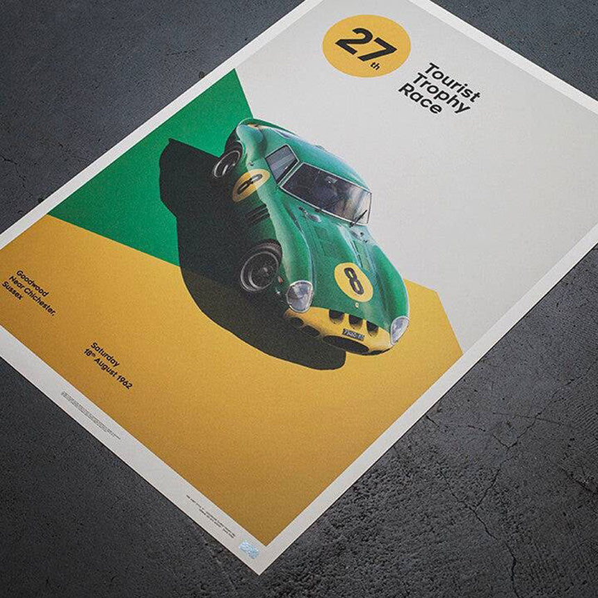 Automobilist Ferrari 250 GTO Green Goodwood TT 1962 Print Poster
