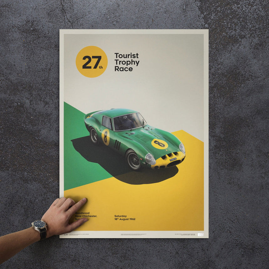 Automobilist Ferrari 250 GTO Green Goodwood TT 1962 Print Poster