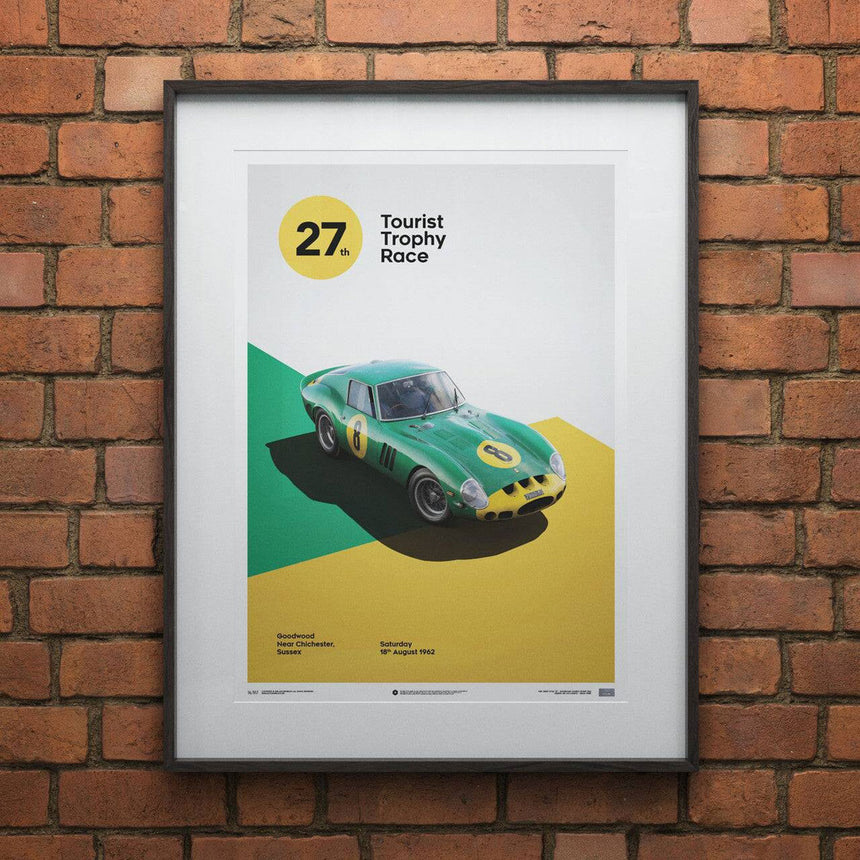 Automobilist Ferrari 250 GTO Green Goodwood TT 1962 Print Poster