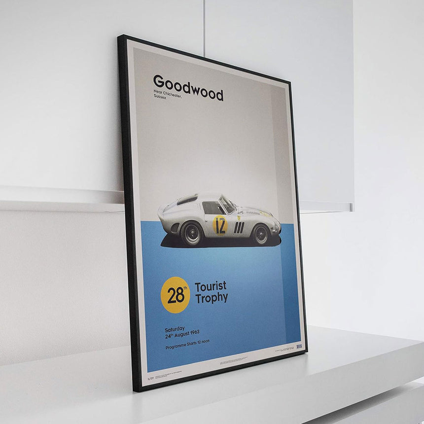 Automobilist Ferrari 250 GTO White Goodwood TT 1963 Print Poster