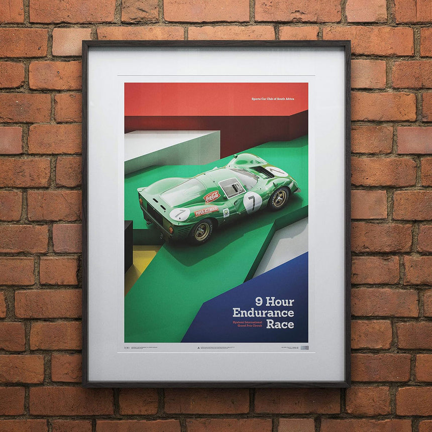 Automobilist Ferrari 412P Green Kyalami 9 Hour 1967 Print Poster