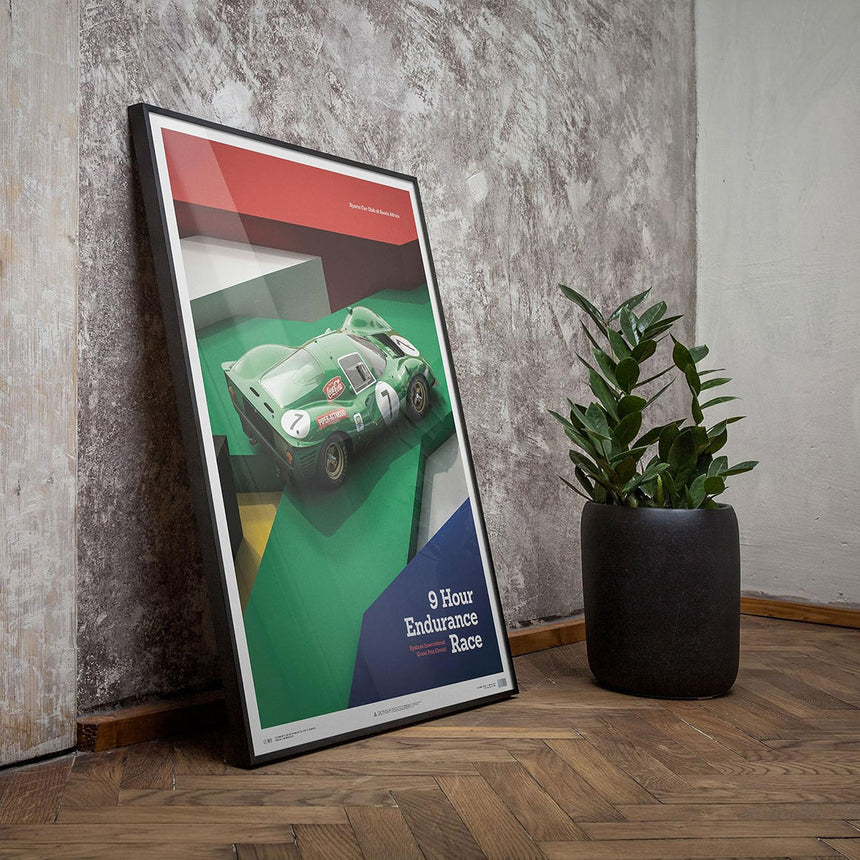 Automobilist Ferrari 412P Green Kyalami 9 Hour 1967 Print Poster