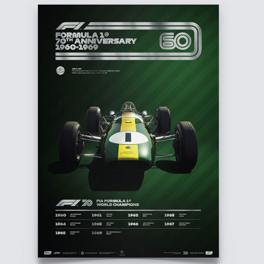 Automobilist Formula 1 Decades Team Lotus 1960s Collectors Edition Print Poster
