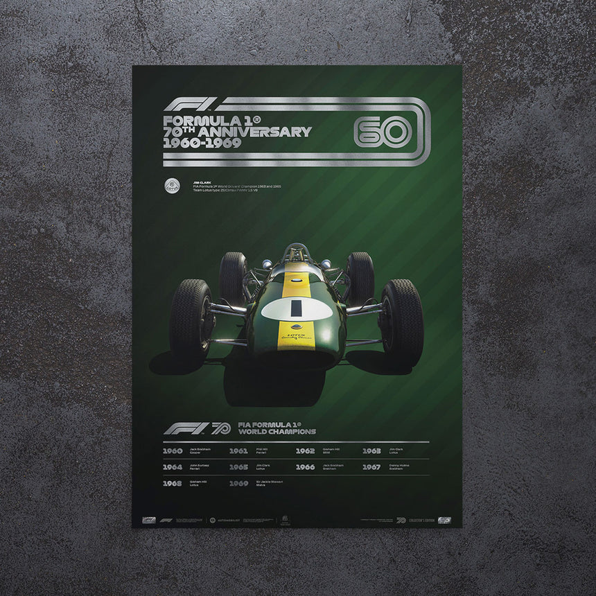 Automobilist Formula 1 Decades Team Lotus 1960s Collectors Edition Print Poster