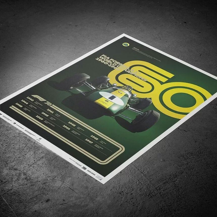 Automobilist Formula 1 Decades 60s Team Lotus Print Poster