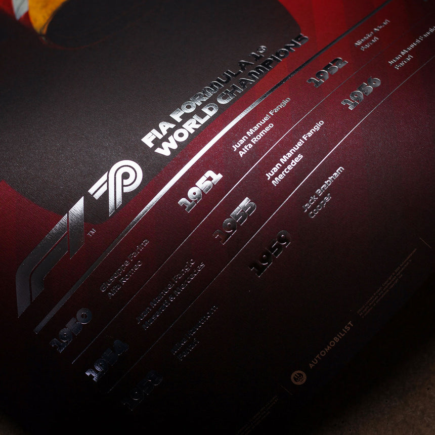 Automobilist Formula 1 Decades Maserati 1950s Collectors Edition Print Poster