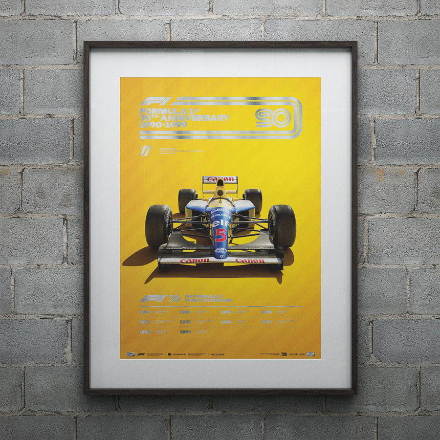 Automobilist Formula 1 Decades Williams 1990s Collector's Edition Print Poster