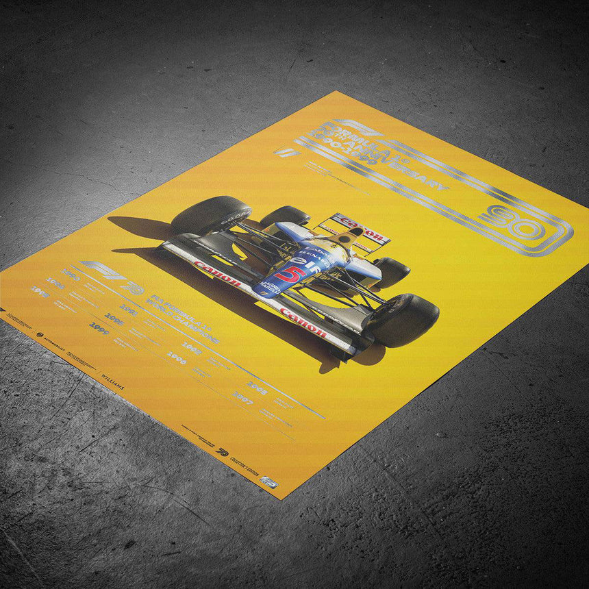 Automobilist Formula 1 Decades Williams 1990s Collector's Edition Print Poster