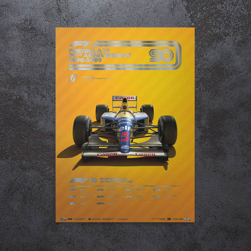 Automobilist Formula 1 Decades Williams 1990s Collector's Edition Print Poster
