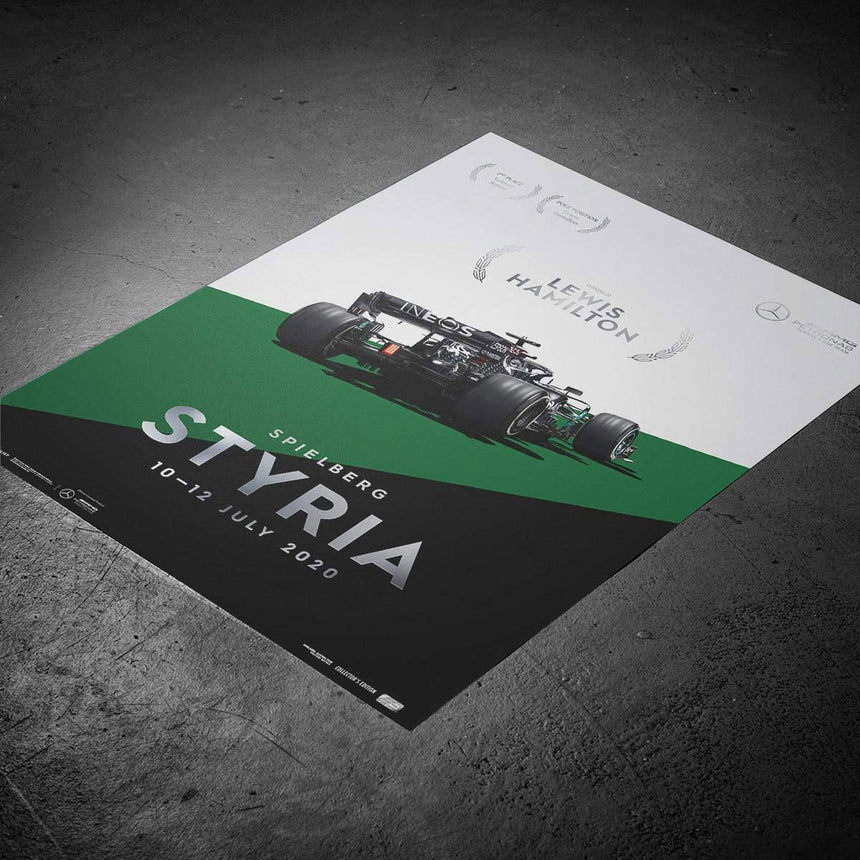 Automobilist Mercedes-AMG Petronas F1 Styria 2020 Lewis Hamilton Print Poster