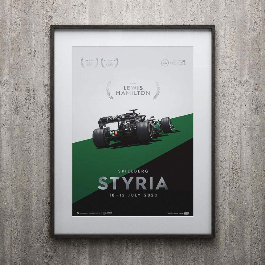 Automobilist Mercedes-AMG Petronas F1 Styria 2020 Lewis Hamilton Print Poster