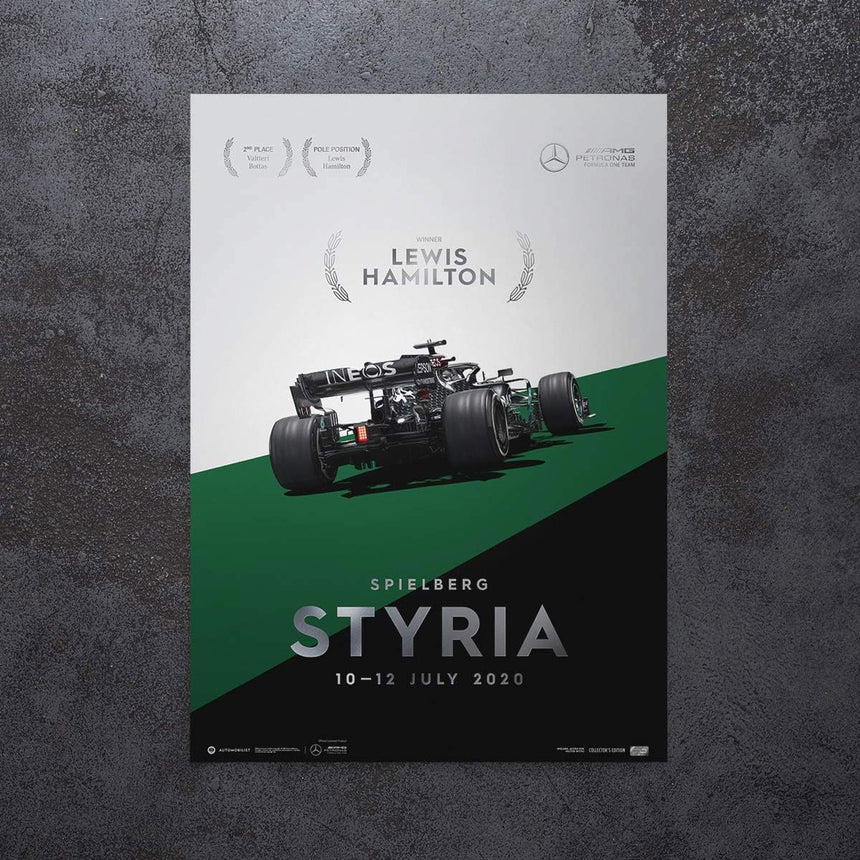 Automobilist Mercedes-AMG Petronas F1 Styria 2020 Lewis Hamilton Print Poster