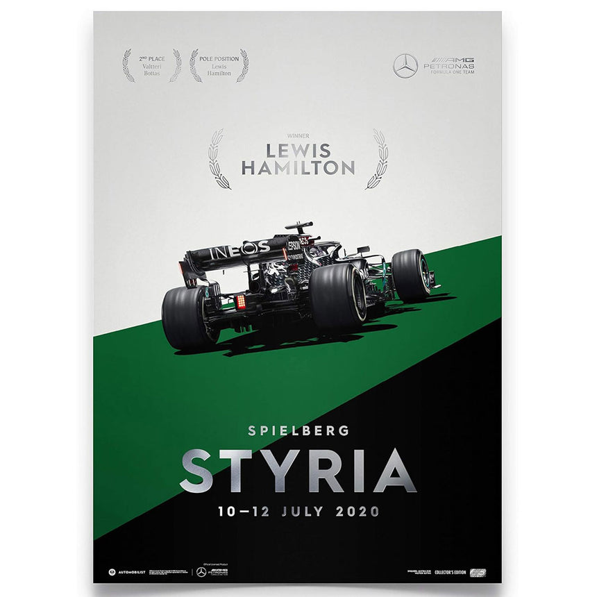 Automobilist Mercedes-AMG Petronas F1 Styria 2020 Lewis Hamilton Print Poster