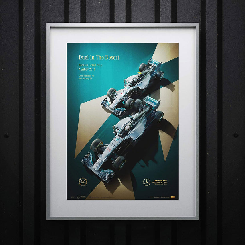 Automobilist Mercedes-AMG Petronas Dual in the Dessert Print Poster
