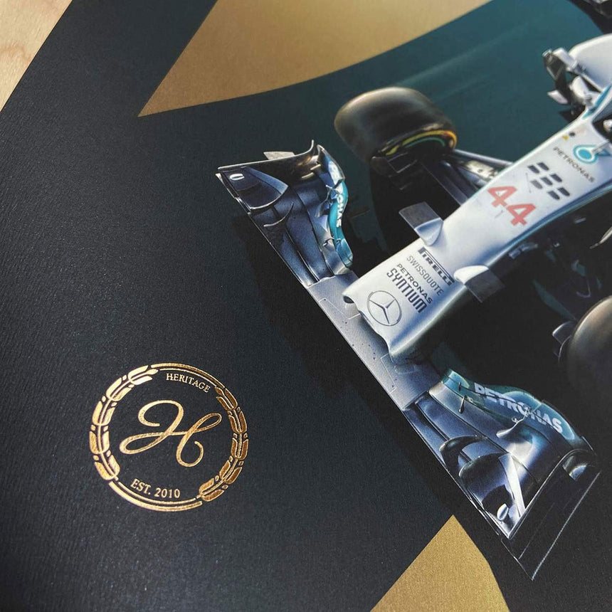 Automobilist Mercedes-AMG Petronas Dual in the Dessert Print Poster