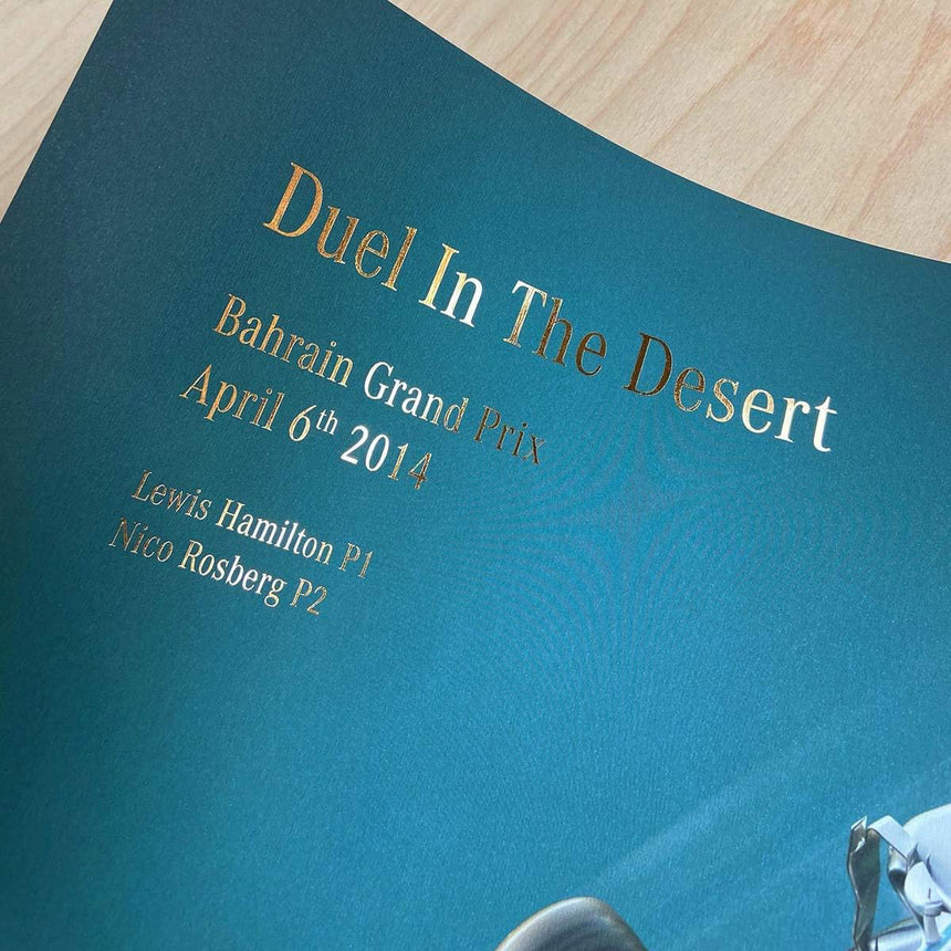 Automobilist Mercedes-AMG Petronas Dual in the Dessert Print Poster