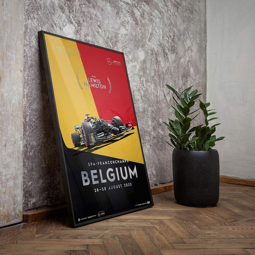 Automobilist Mercedes-AMG Petronas F1 Belgium 2020 Lewis Hamilton Print Poster