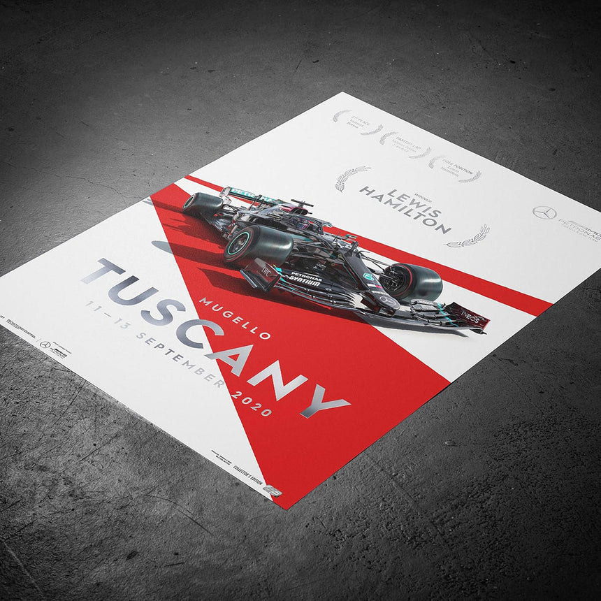 Automobilist Mercedes-AMG Petronas F1 Tuscany 2020 Lewis Hamilton Print Poster