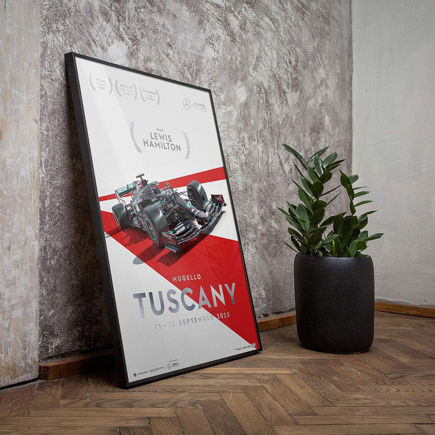 Automobilist Mercedes-AMG Petronas F1 Tuscany 2020 Lewis Hamilton Print Poster