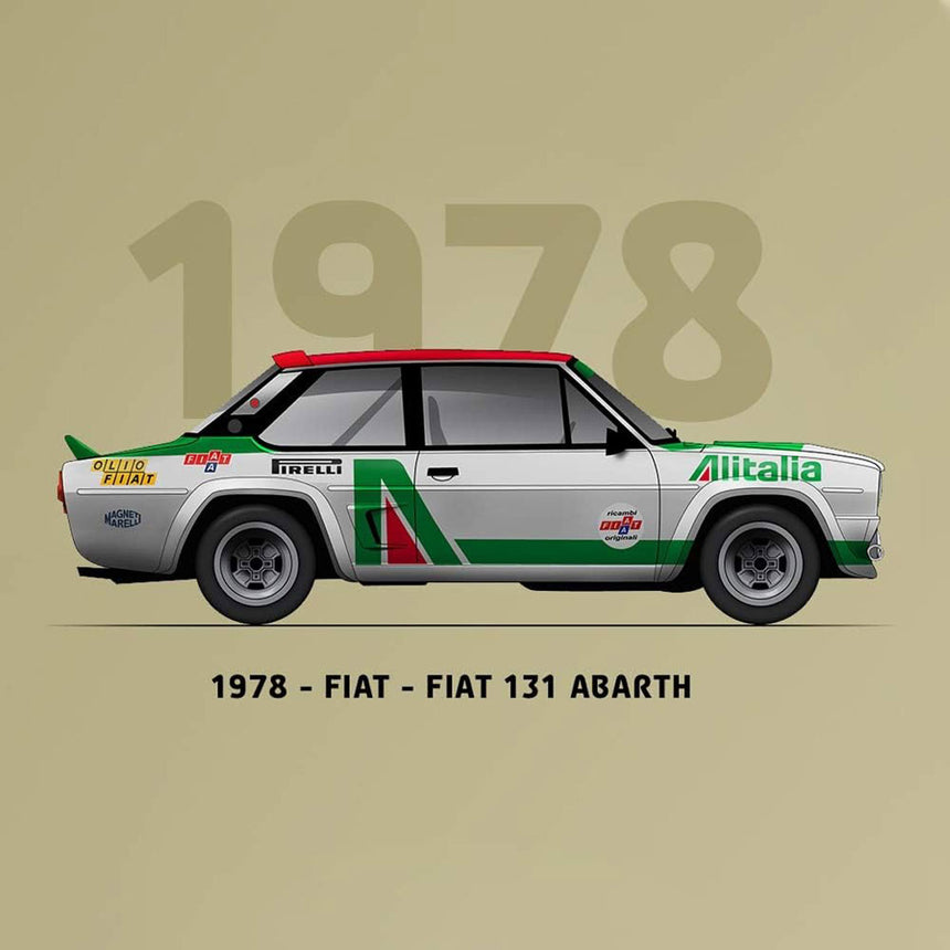 Automobilist WRC Constructors’ Champions 1973-2019 Anniversary Print Poster
