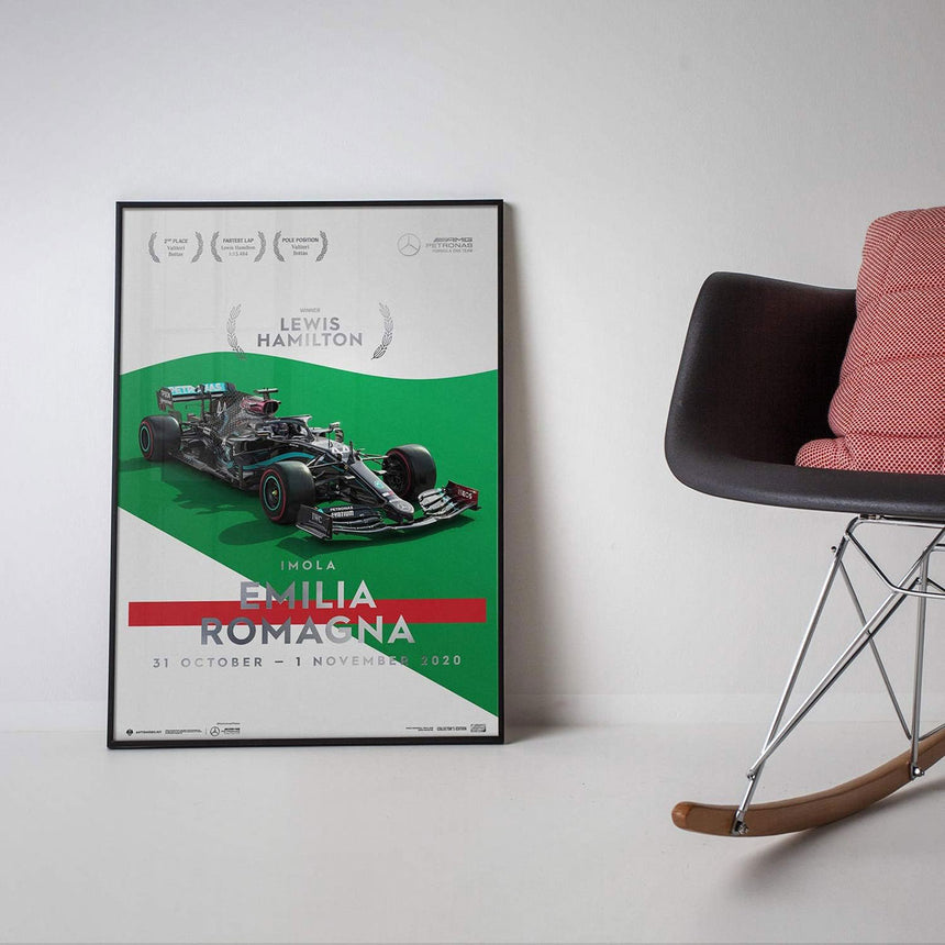 Automobilist Mercedes-AMG Petronas F1 Imola 2020 Lewis Hamilton Print Poster