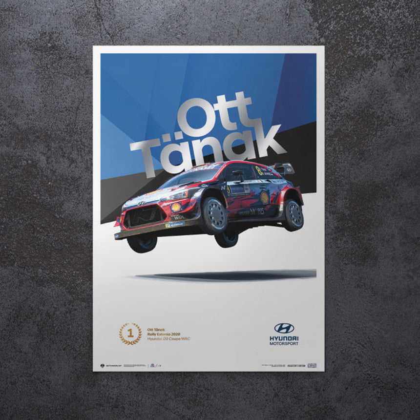 Automobilist Hyundai Motorsport Rally Estonia 2020 Ott Tänak Print Poster