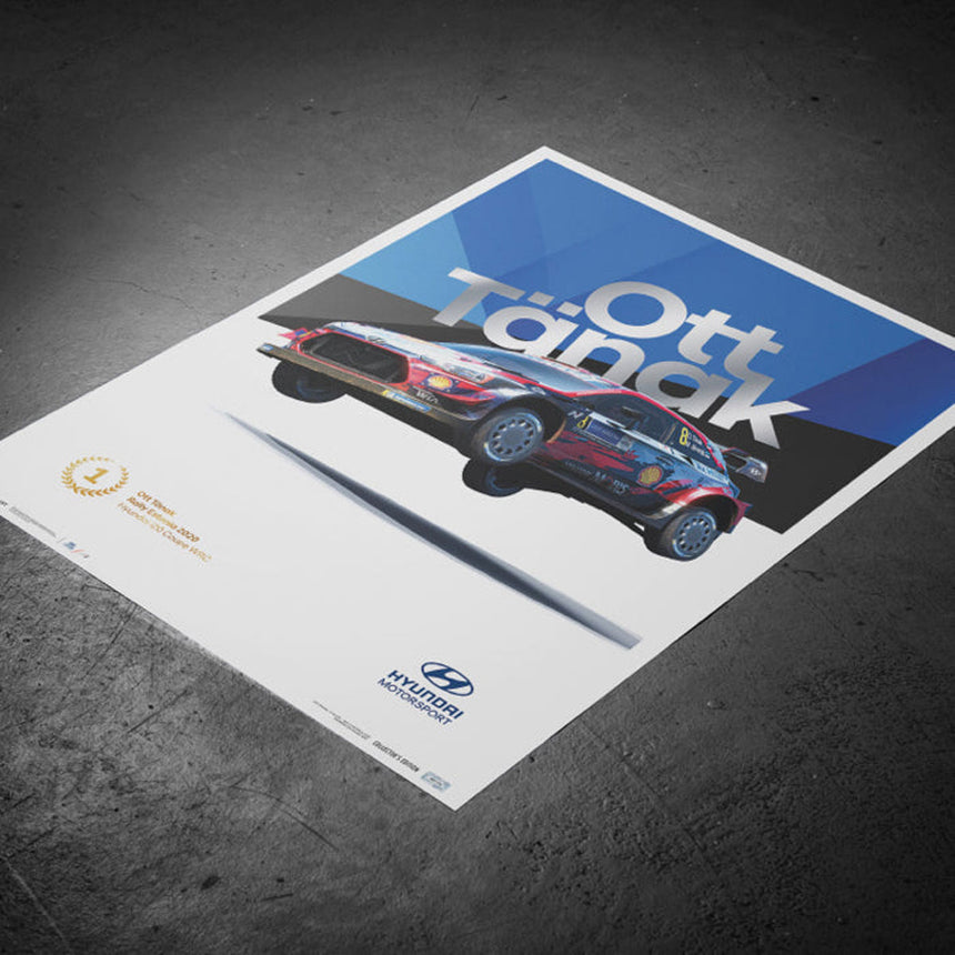 Automobilist Hyundai Motorsport Rally Estonia 2020 Ott Tänak Print Poster
