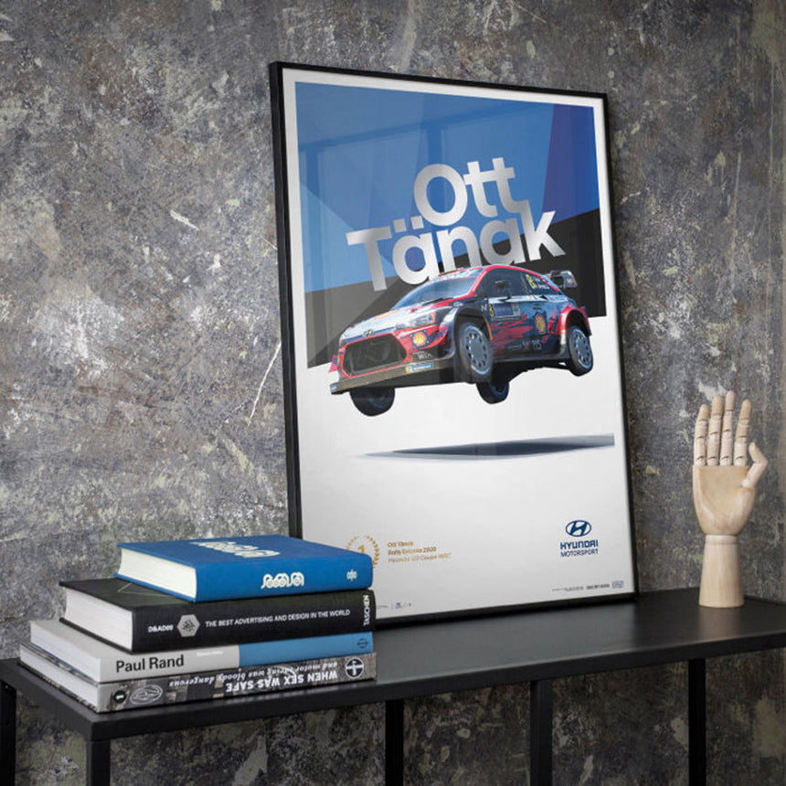 Automobilist Hyundai Motorsport Rally Estonia 2020 Ott Tänak Print Poster