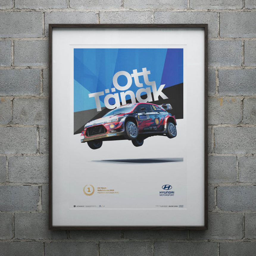 Automobilist Hyundai Motorsport Rally Estonia 2020 Ott Tänak Print Poster